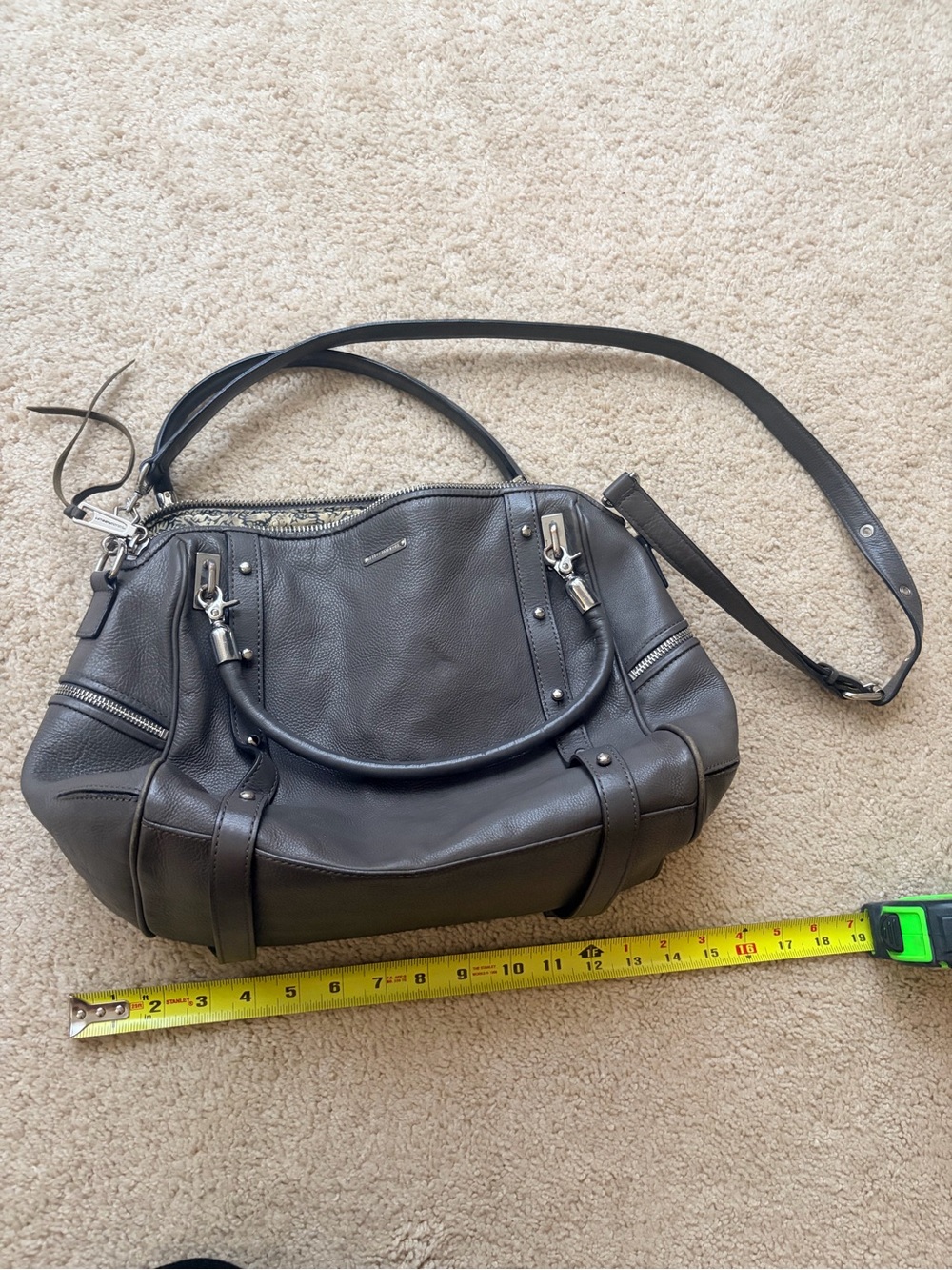 Rebecca Minkoff Black Pebbled Leather Shoulder Bag